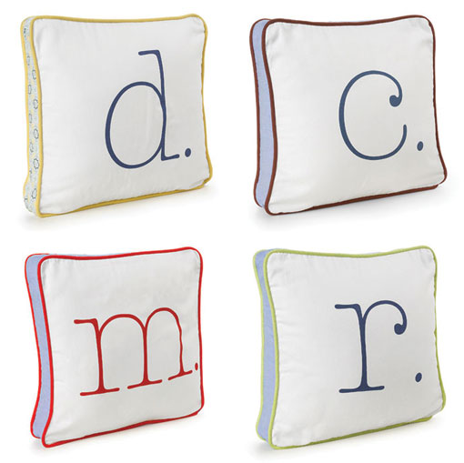 Serena and Lily letter pillows