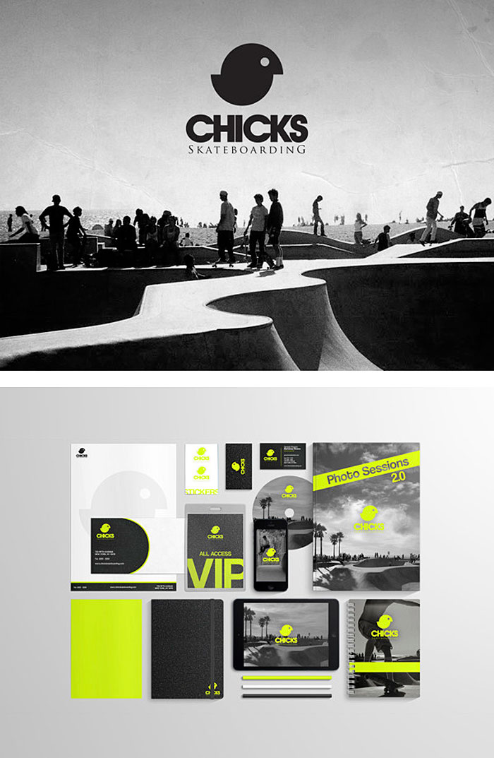 Gerardo Martinez Rivera / Branding concept - Chicks Skateboarding