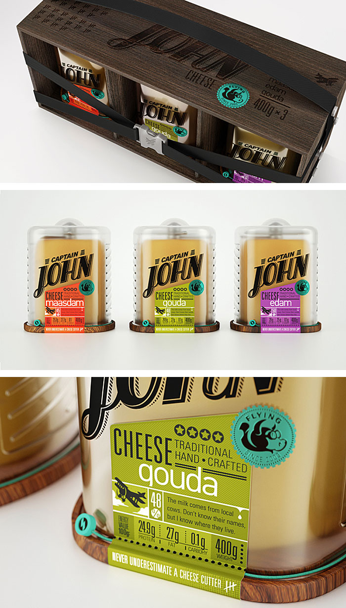 Galima Akhmetzyanova & Pavla Chuykina / Packaging concept - Captain John Cheese