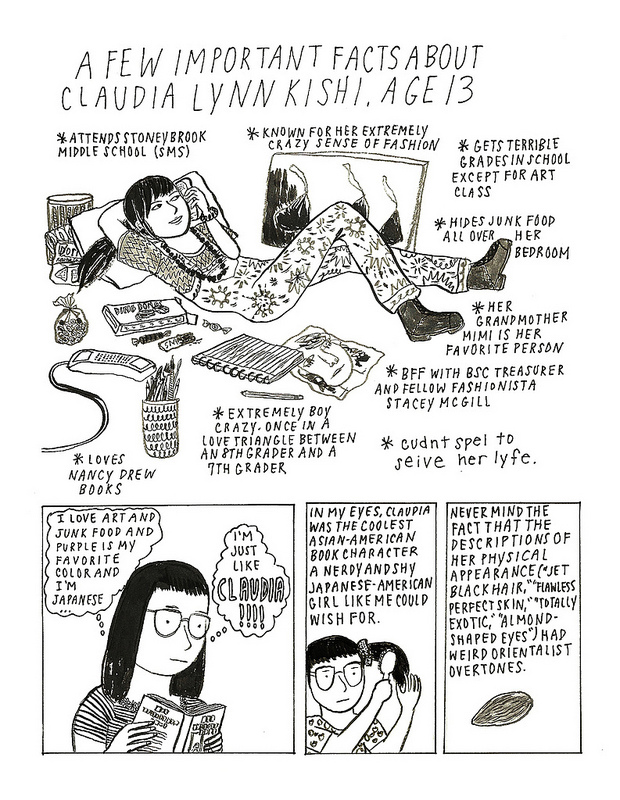 Excerpt from a comic about Claudia Kishi, of the Babysitters Club