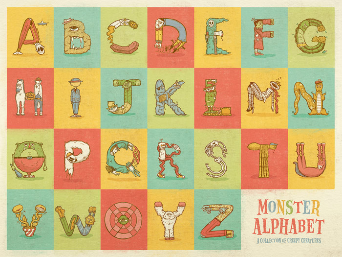 Chris Dedinsky: Monster Alphabet / on Design Work Life