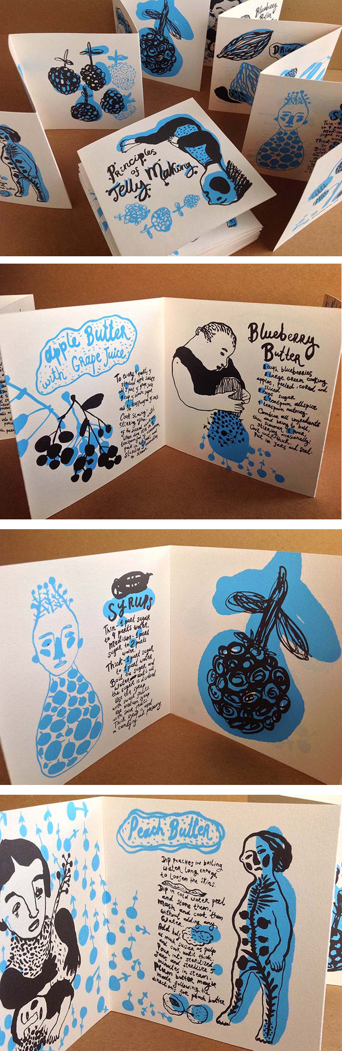 Natalya Balnova / Silk screened book design - Principles of Jelly Making