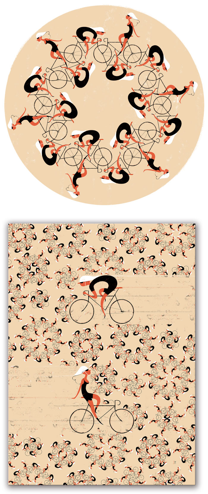 Simone Massoni / Pattern & poster design - Bicycle Film Festival