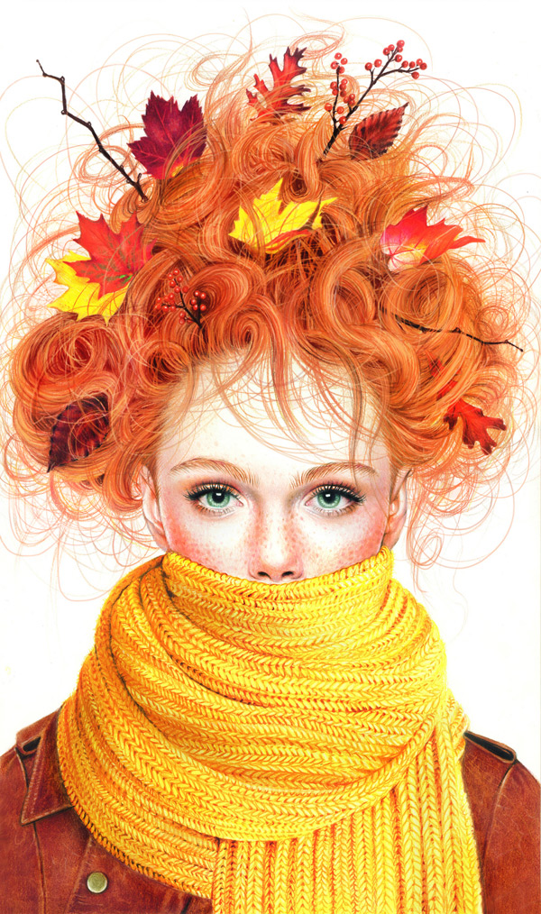 Morgan Davidson: Colored Pencil Season Girls / on Design Work Life