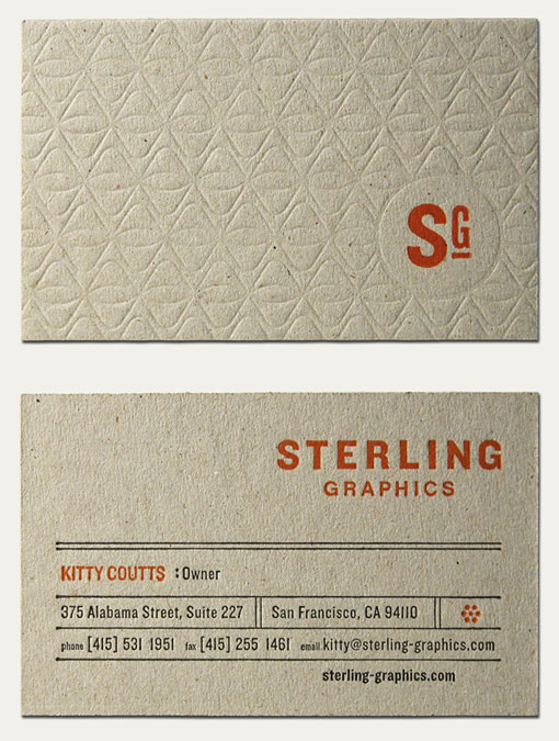 Sterling Graphics business card