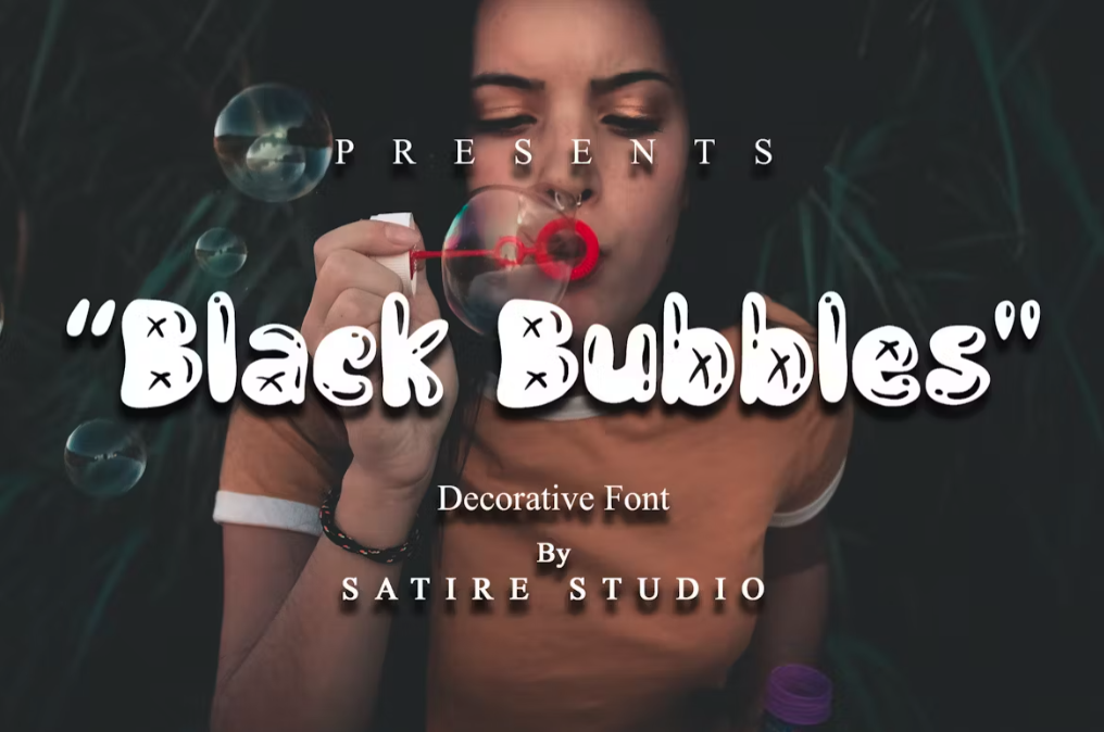 Black Bubbles - Decorative Font