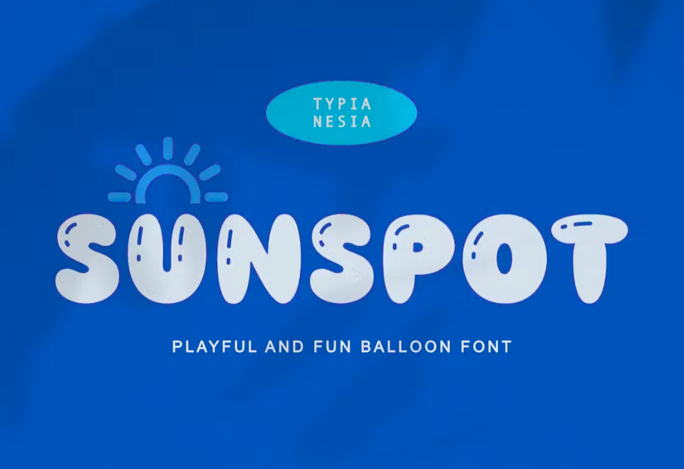 Sunspot - Funny Funky Cute Playful Balloon Font