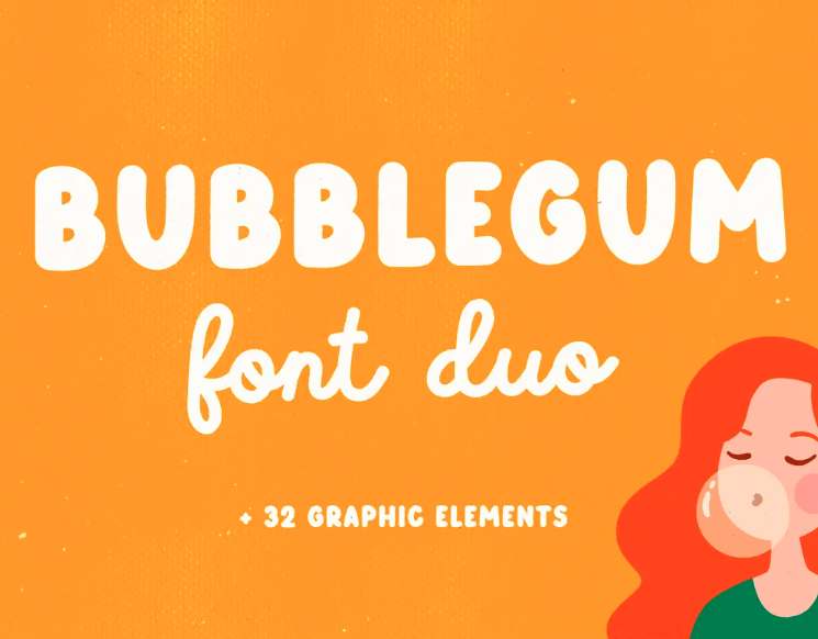 Bubblegum | Font Duo