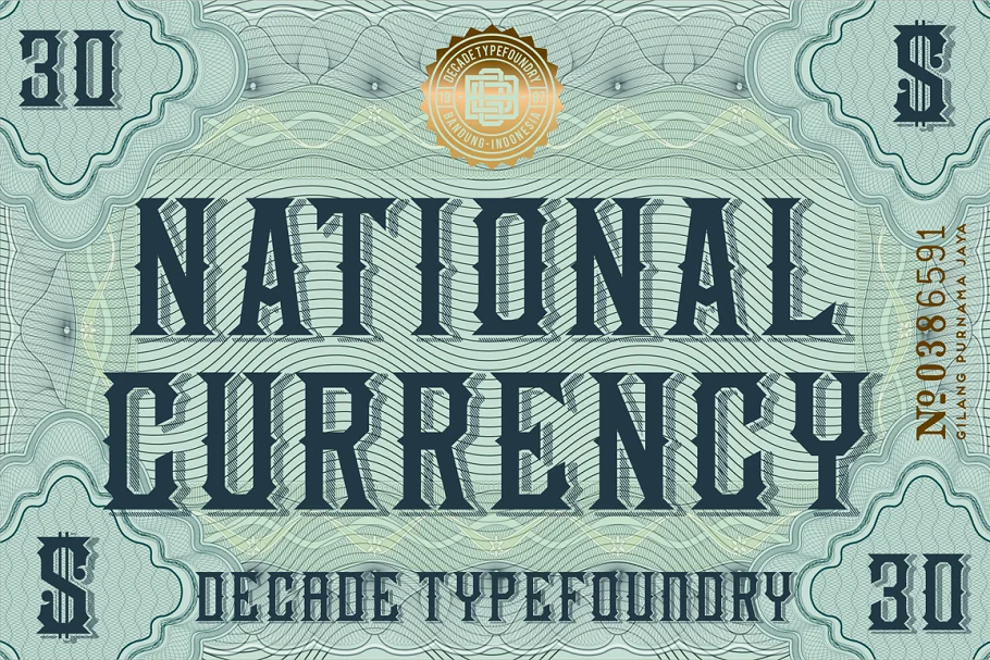 National Currency Font