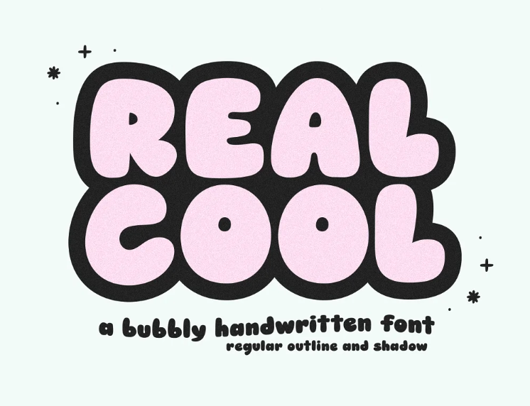 Real Cool | Bubbly Retro Font