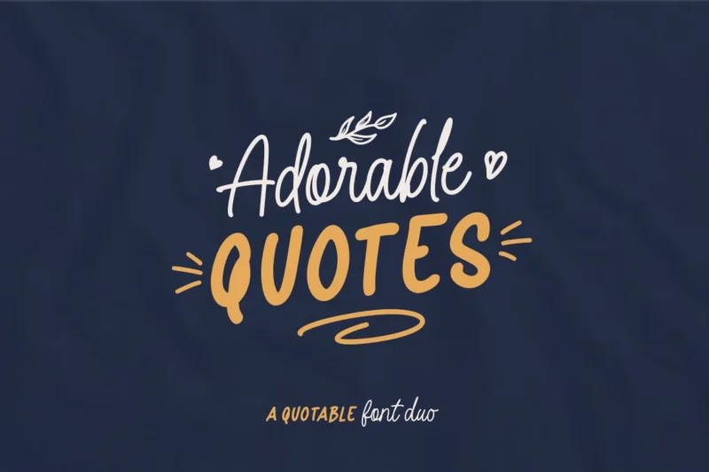 Adorable Quotes Font Duo