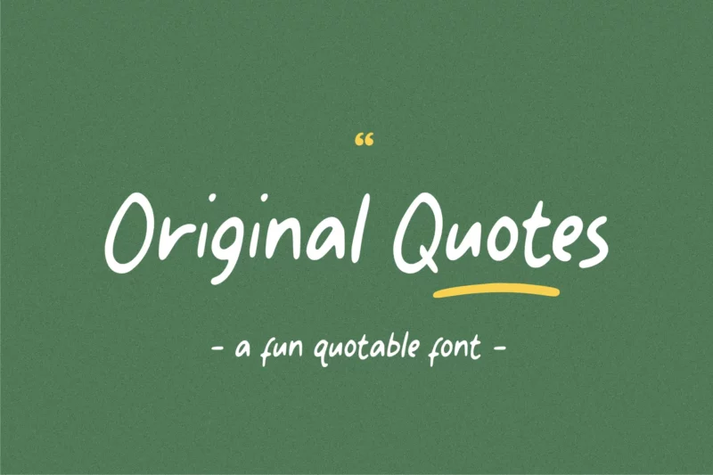 Original Quotes Script Font