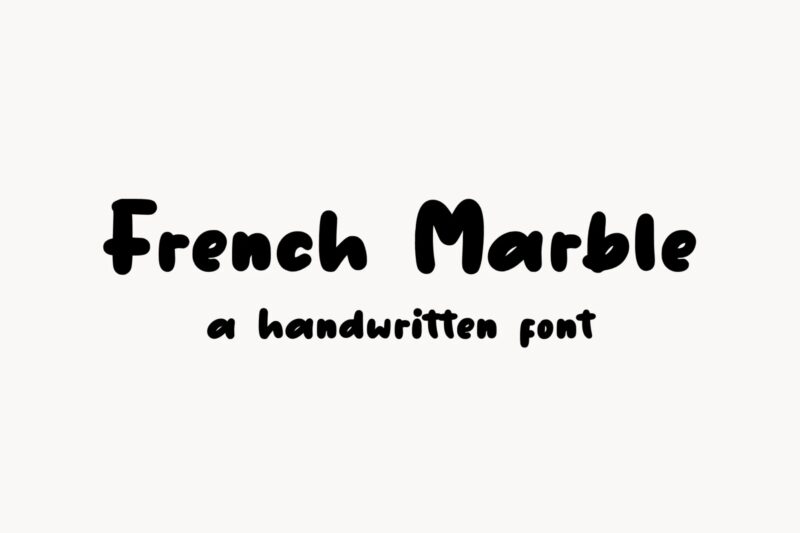 French Marble - Playful Font