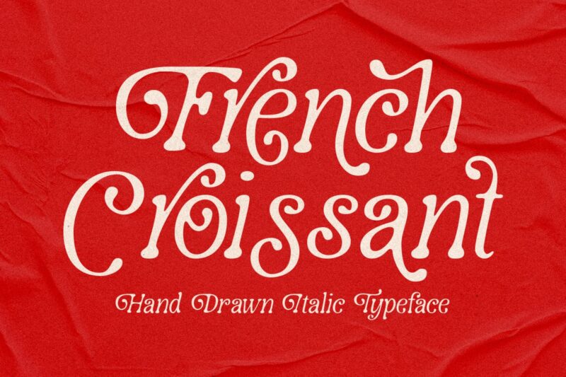 French Croissant - Hand Drawn Display Fonts