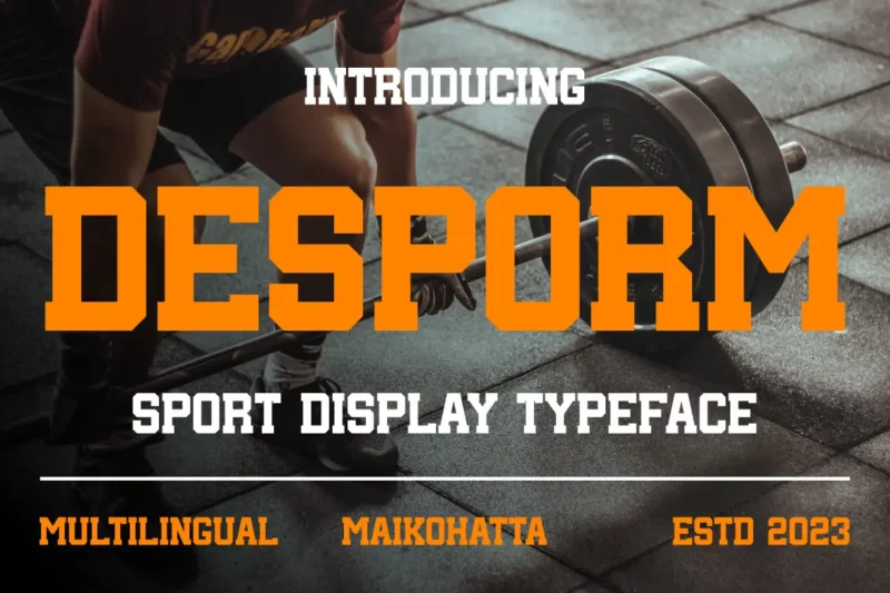 Desporm Sport Display Typeface