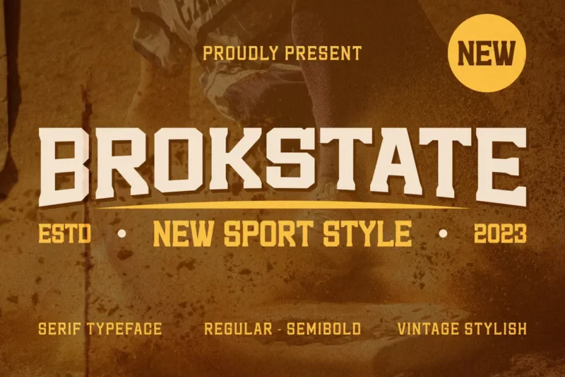 Brokstate Modern Sport Serif Font