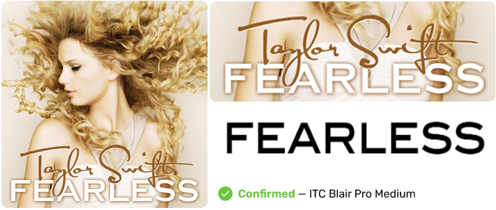 ITC Blair Pro Medium - Confirmed Taylor Swift Font