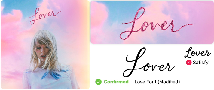 Lover Font for Taylor Swfit Album Best Option