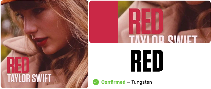 Tungsten Font for Taylor Swift RED