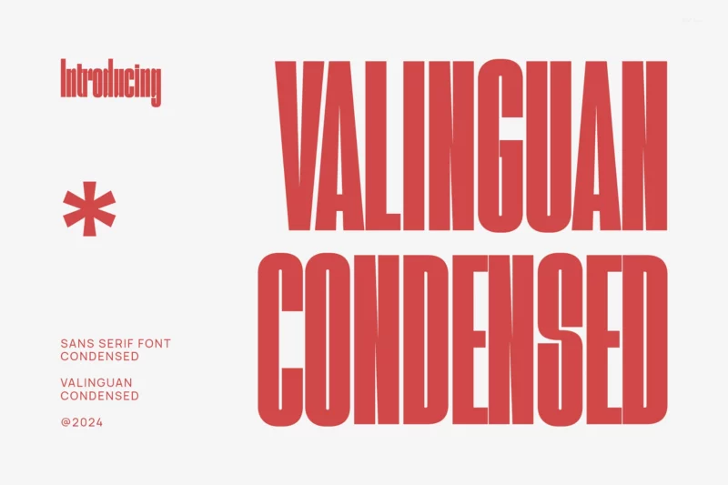 Valinguan Condensed - Modern Condensed Sans Serif