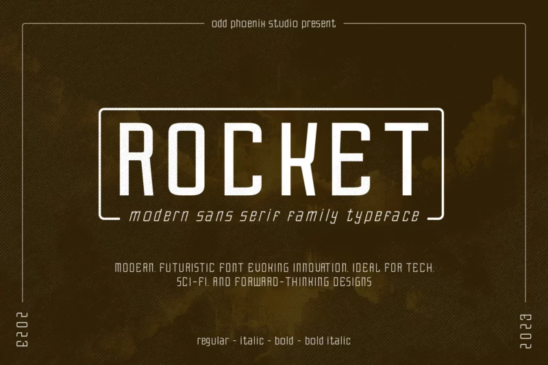 Rocket - Modern Sans Serif Family Typeface