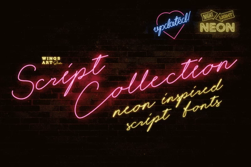 Retro Neon Font - Script Style