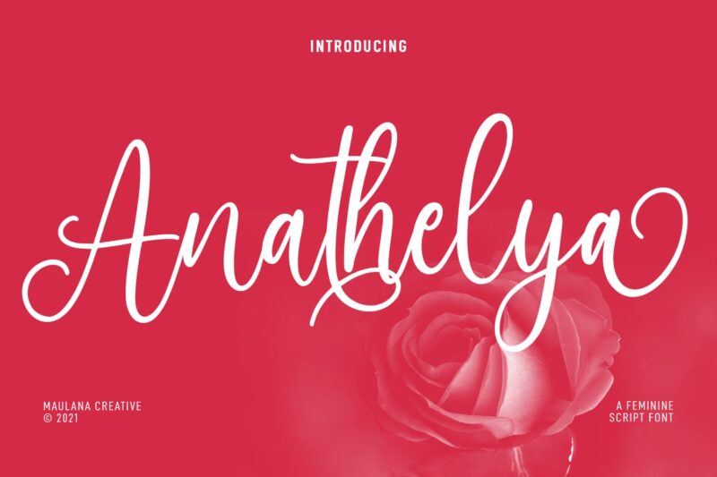 Anathelya Feminine Script Font (Paid)