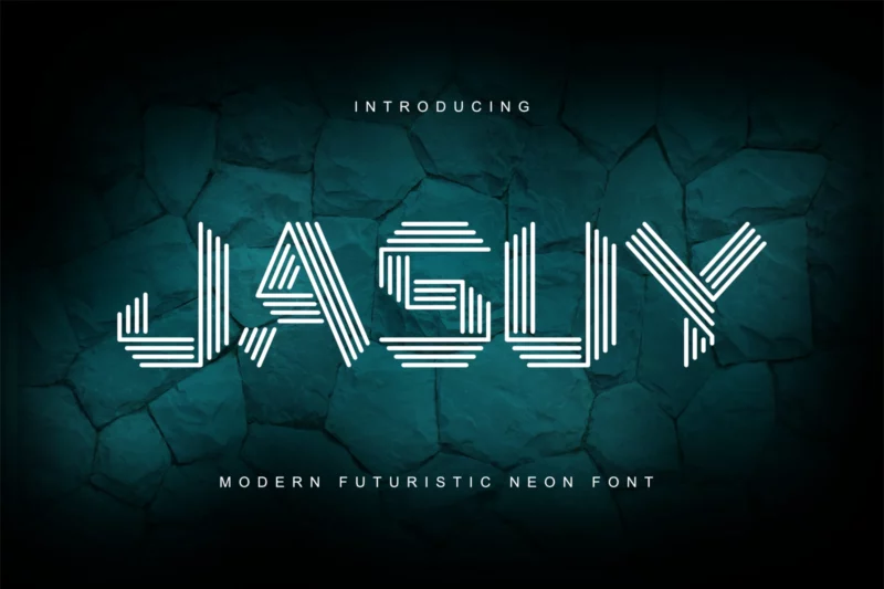 Jasuy - Modern Futuristic Neon Font