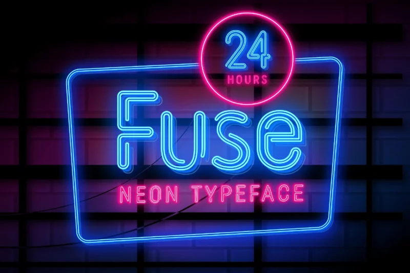 Fuse - Realistic Neon Typeface