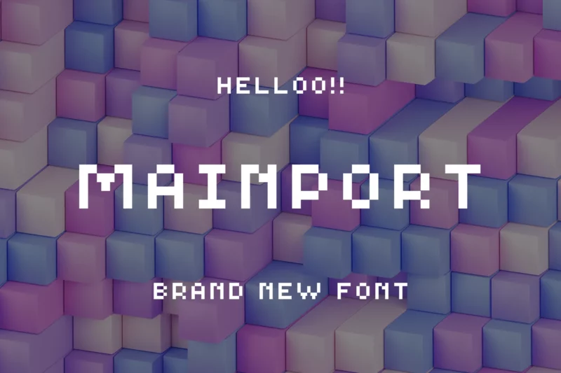 Mainport pixelate font