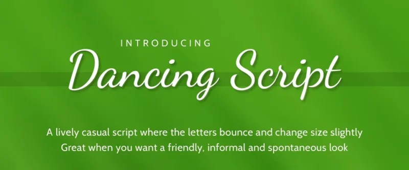 Dancing Script Font (Free)