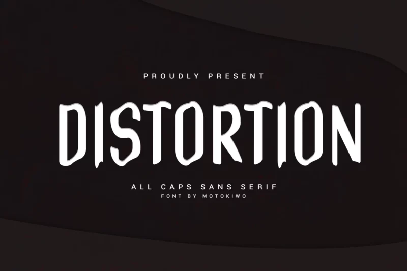 Distortion - Wavy Sans Serif Font