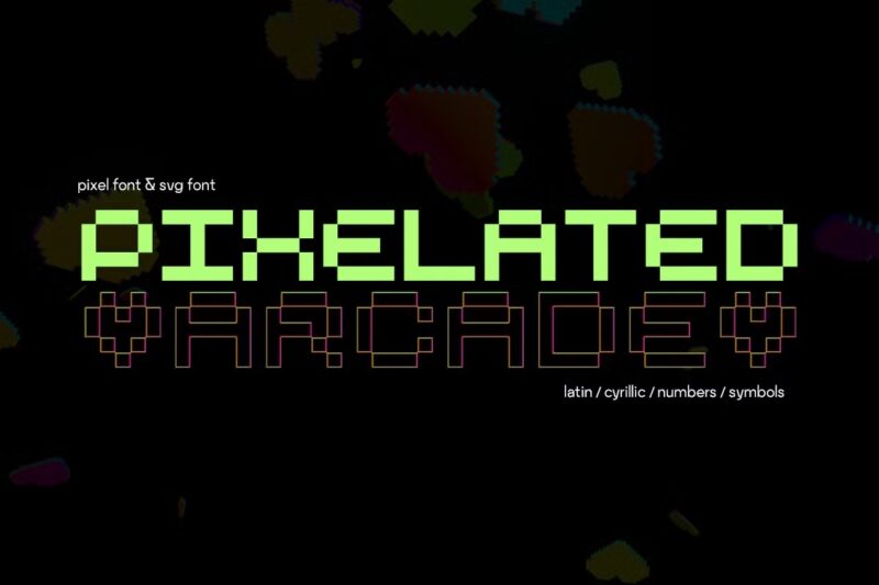 Pixelated Arcade - Typeface SVG&PNG