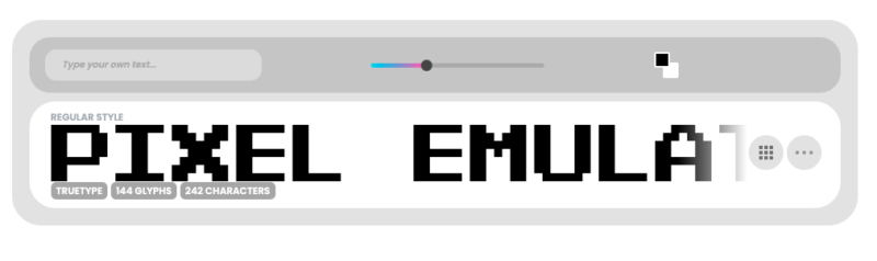 Pixel Emulator Font