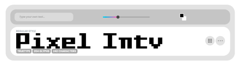 Pixel Intv Font