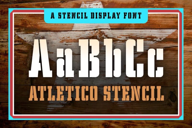 Atletico - Stencil font