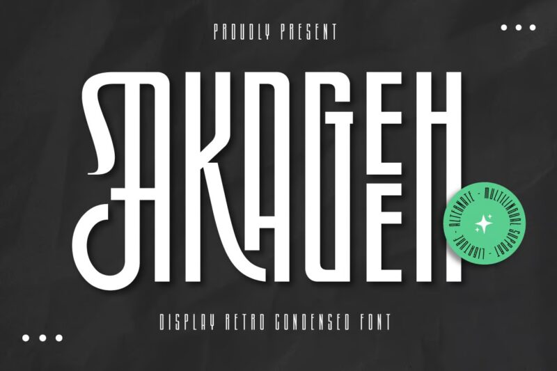 AKAGEEH | Retro Condensed Font