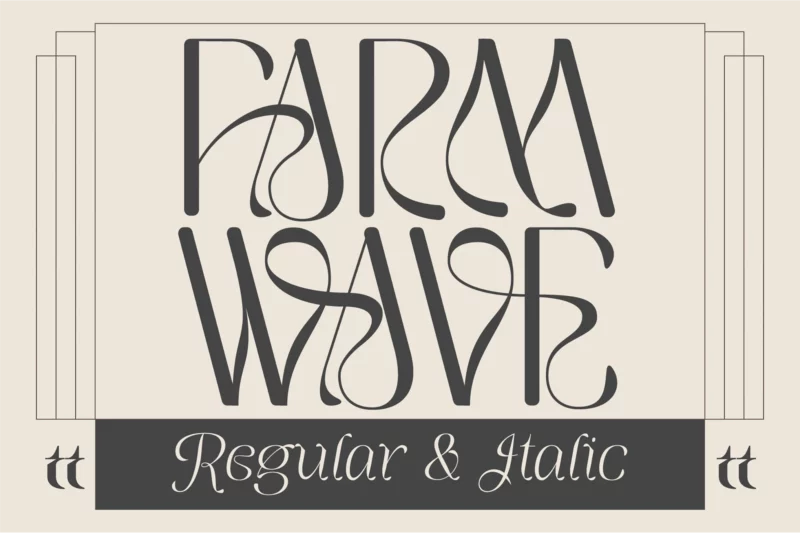 Farm Wave - Regular & Italic Font