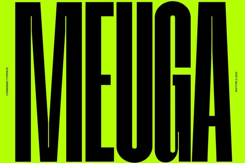 Meuga | Condensed Sans Serif Font