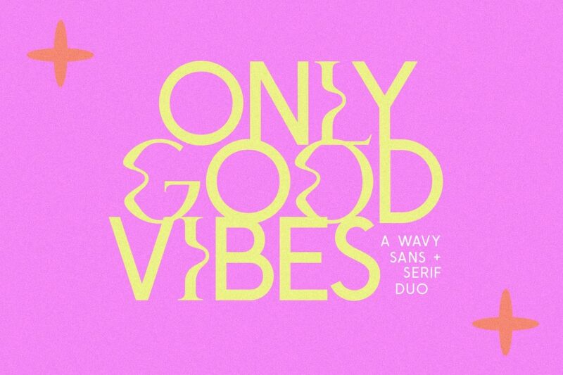 Only Good Vibes | Wavy Serif Font