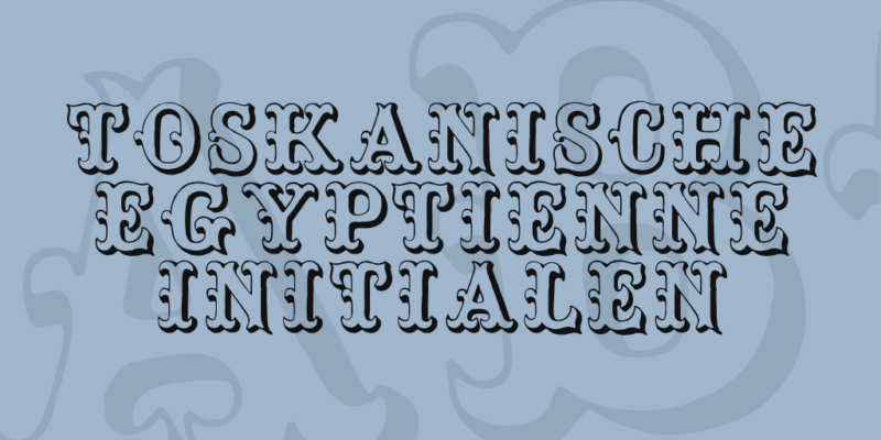 Egyptienne Zierinitialien Font