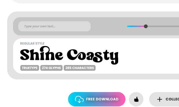 Shine Coasty Font (Free)