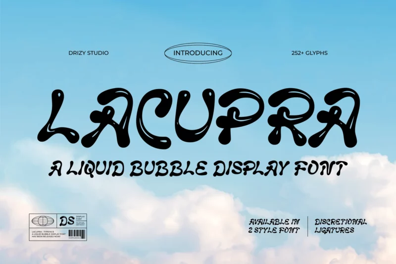 Lacupra - Liquid Bubble Display Font