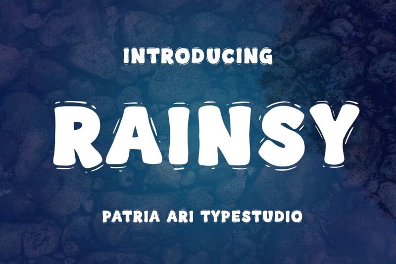 Rainsy - Floating Bouncy Fonts