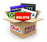 Free Fonts - Box with Fonts