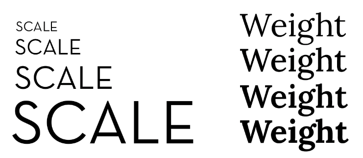 scale and weight in font pairing