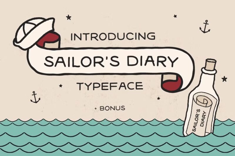 Sailor's Diary Tattoo Style Font