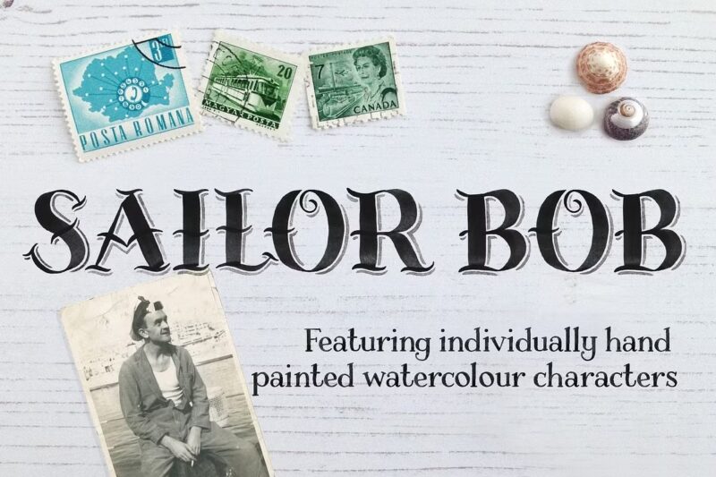 Sailor Bob Watercolour Display Font