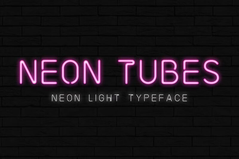 Neon Tubes - Neon Light Font