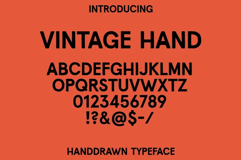 Vintage Hand typeface